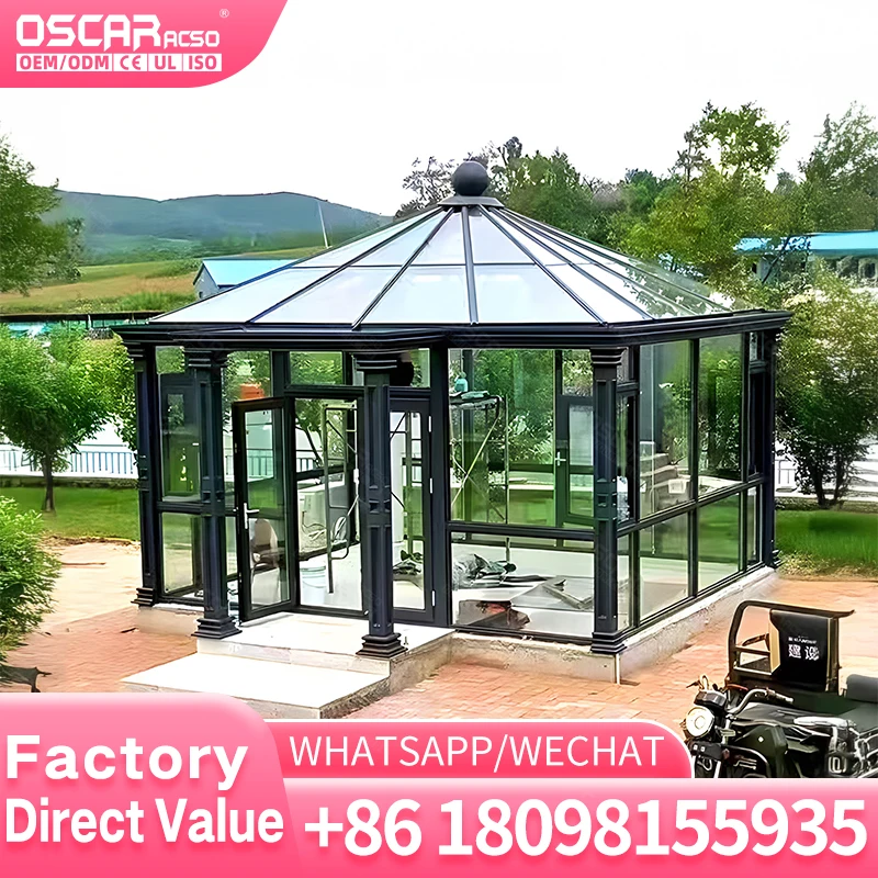 Aluminum Sunroom with Multifunctional Customizable Design for Home Patio Garden in Europe and America