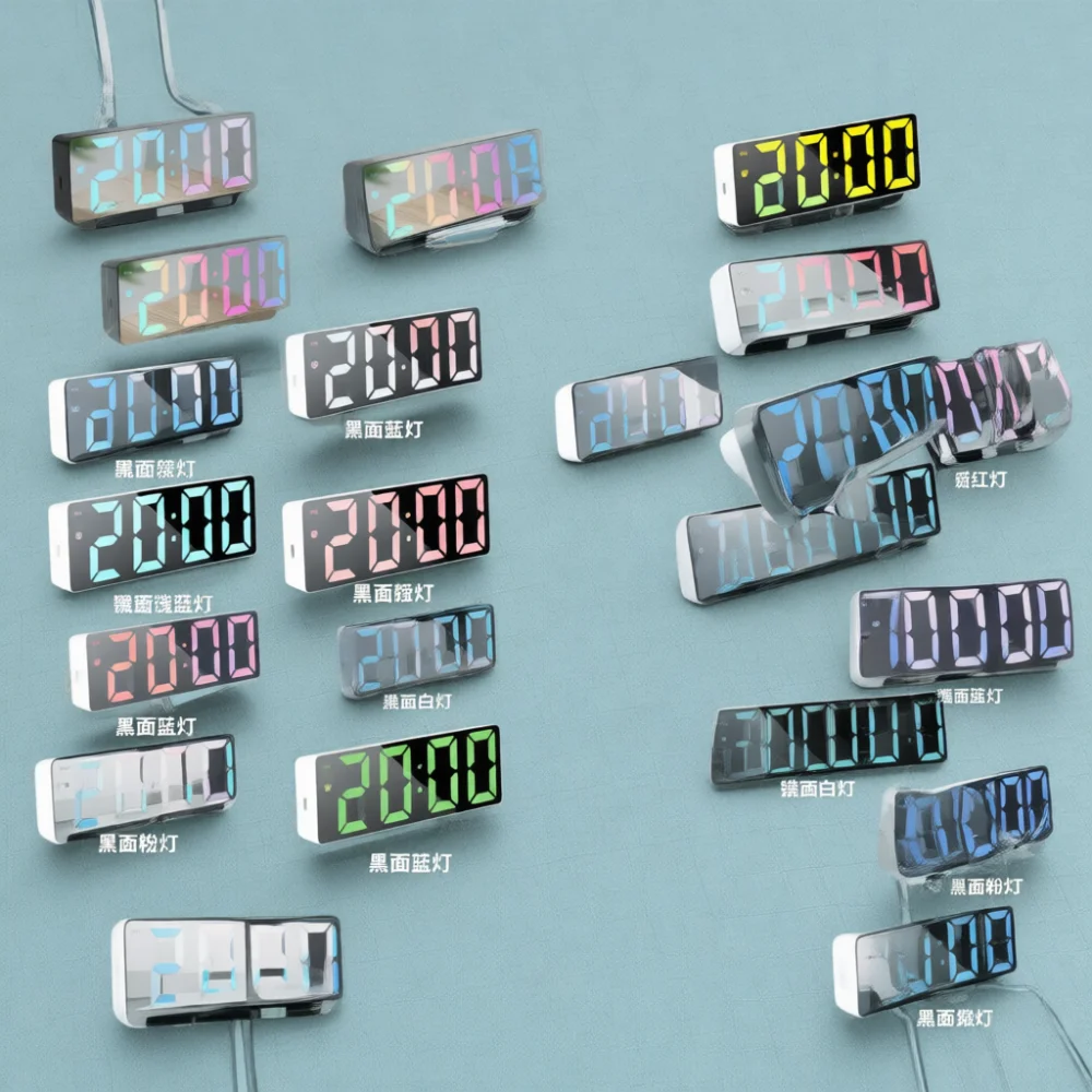 Minimalist Digital LED Alarm Clock Modern Electronic Table Decor Clock With Temperature And Calendar Function For Student Office