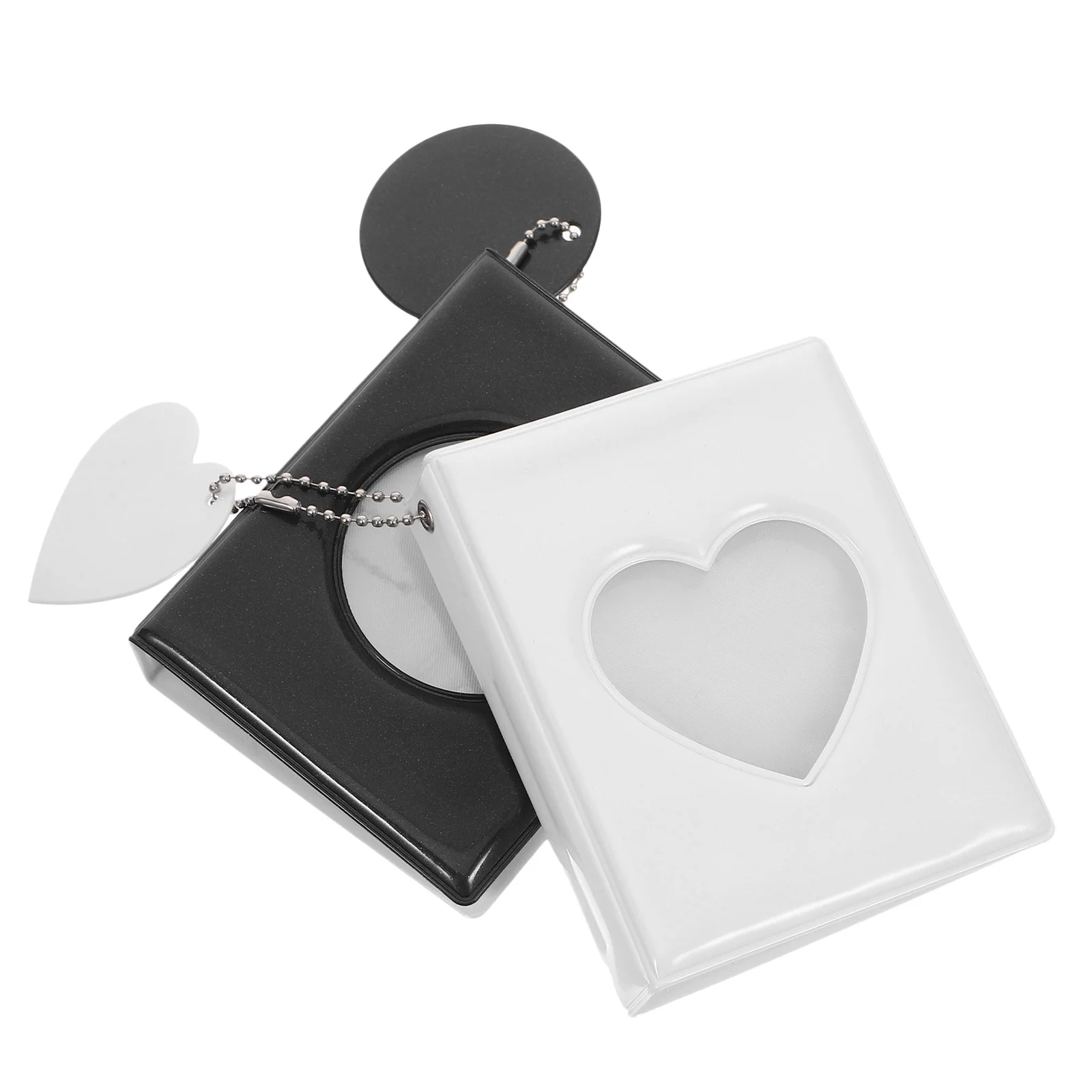 2pcs Mini Photocard Holder Book Compact Photo Card Binder Keychain Decorative Storage For Kpop Cards Cards Portable