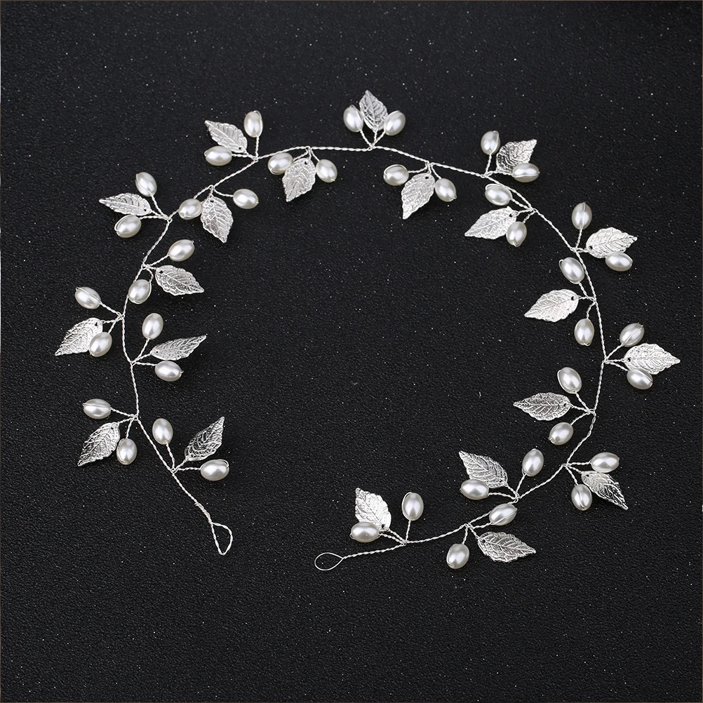

Pearl Headband Alloy Headwear Bridal Hair Wreath Wedding Dress Headdress Bridesmaid
