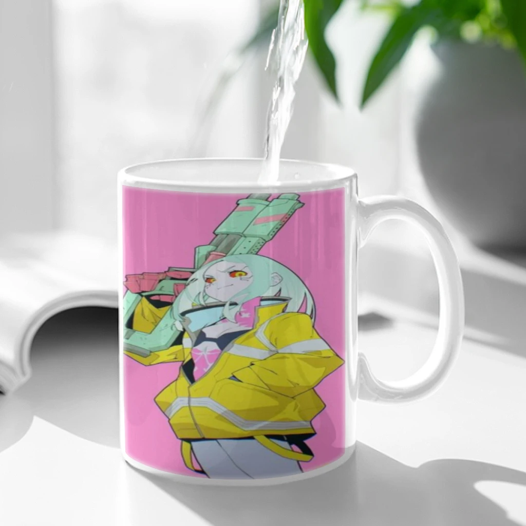 Anime C_Cyberpunks Cool E-Edgerunners Coffee Mug Custom Tea Cup Black Milk Beer Mugs Lovers Friends Gifts