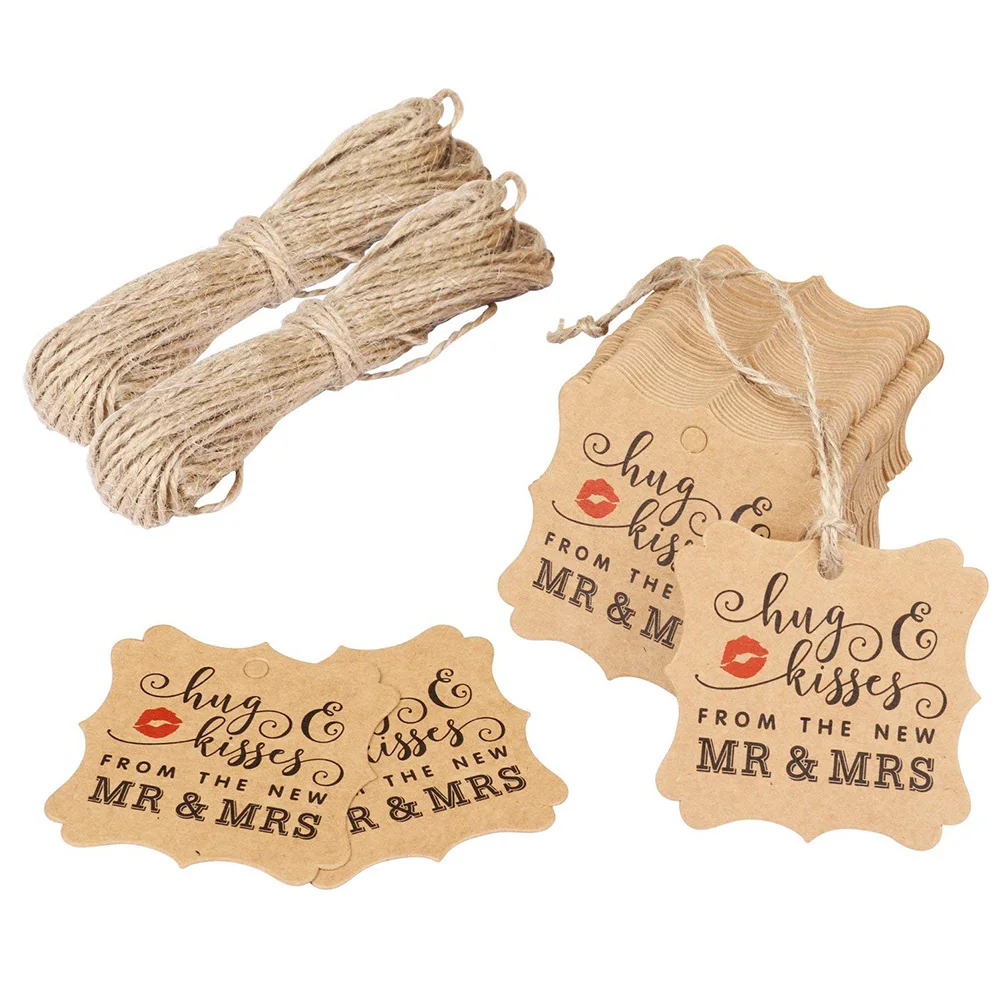 

100 Pcs Kraft Paper Heart Shape Gift Wedding Party Clothing Cake Valentine Packaging Label Graffiti Pendant Decor Tags