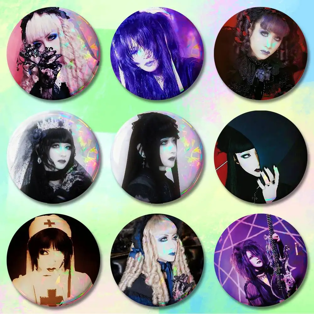 

M-Mana Gothic M-Malice Mizer 32mm 58mm 75mm 44mm 25mm Anime Badges Brooches DIY Pins Decorations Birthday Gifts