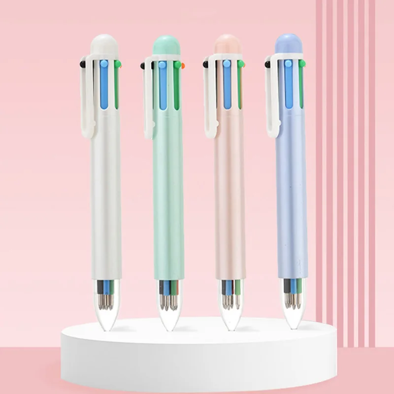 

Многоцветная шариковая ручка 6 в 1, красная/черная/зеленая/оранжевая/синяя/фиолетовая чернила 1,0 мм, канцелярские принадлежности для письма, школьные принадлежности, гелевая ручка