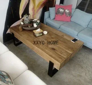 Nordic Clothing Store Solid Wood Zhongdao Log Display Stand Vintage Dining Table Silent Style Tea Table