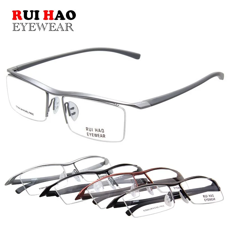 Customize Prescription Eyeglasses Pure Titanium Glasses Frame Fill Lenses Recipe Eyeglasses Myopia Hyperopia Progressive Glasses