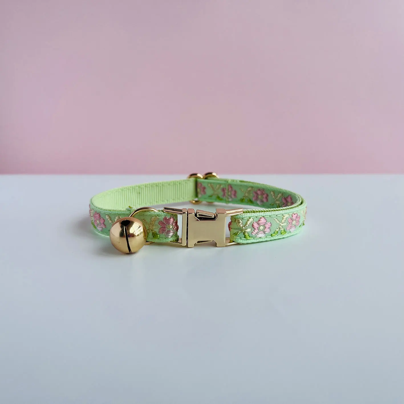 Customize Name Personalized Colorful Woven Pattern Cat Collar Jacquard Design Safety Breakaway Buckle_voghion.com