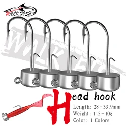 WALK FISH Ned Rig Jig Head 1.5g-10g Finesse Mushroom Jig Heads Hook For Soft Bait Fishing Hook Fishing Hook For Bass Trout