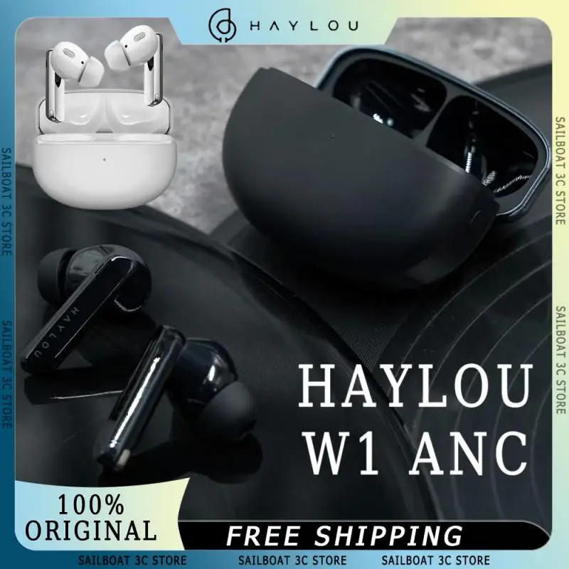 

HAYLOU W1 ANC Bluetooth In Ear Earphones With 6Mics Active Noise Redutcion Hi-Fi Sound Long Endurance Wireless Earbuds Custom