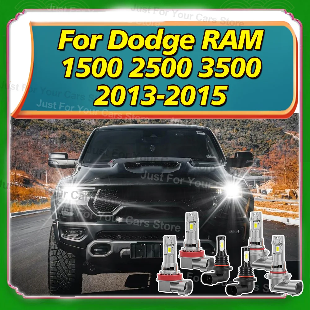 

2/6x 6000K противотуманные фары дальнего и ближнего света для Dodge RAM 1500 2500 3500 2013 2014 2015 авто фары 30000LM 12V CSP 3570 чипов