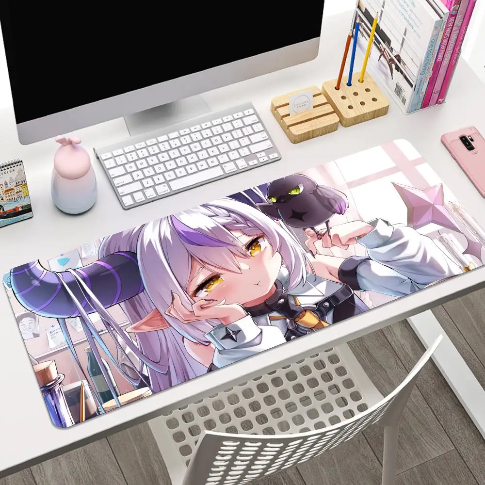 Anime La+ Darknesss VTuber Hololive Cosplay Mousepad Large Gaming Mouse Pad LockEdge Thickened Computer Keyboard Table Desk Mat