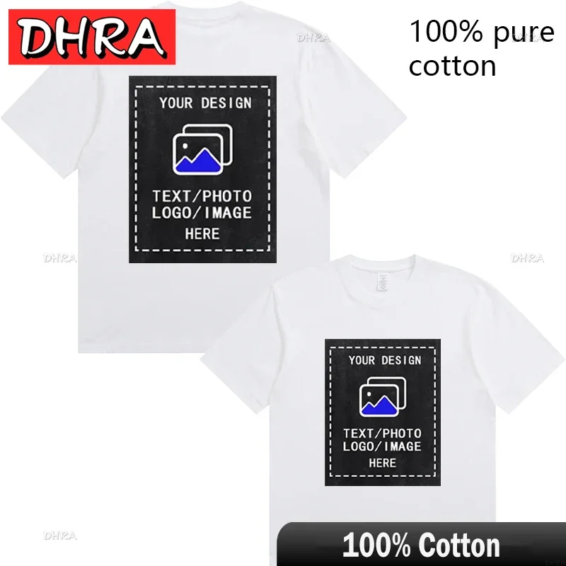 Custom-Made Men's T-Shirts Are Suitable for Team Gatherings and Sports Cotton Round-Neck Short-Sleeved Shirts