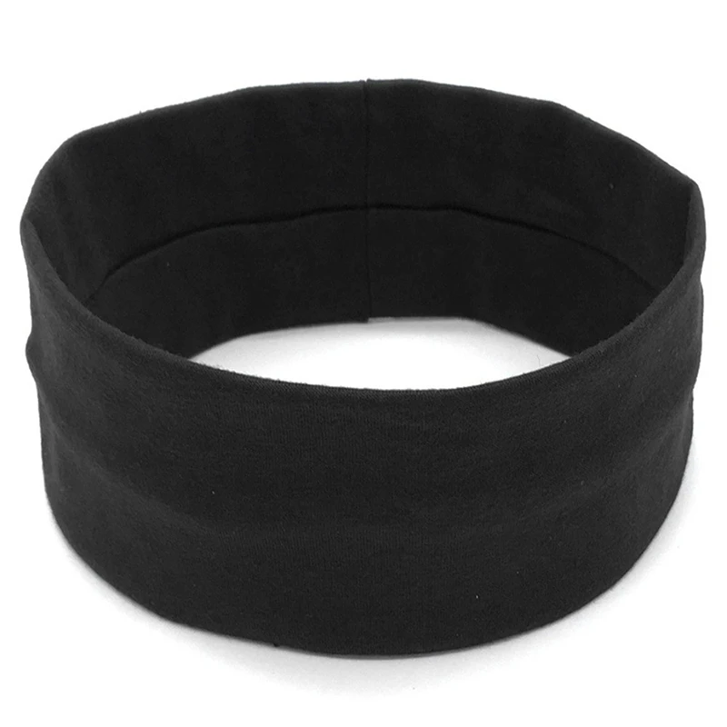 Saiantth Solid Women's Wide Edge Sweatband Elastic Cotton Sports Anti Sweat Hair Band Makeup Accessories Yoga Headband