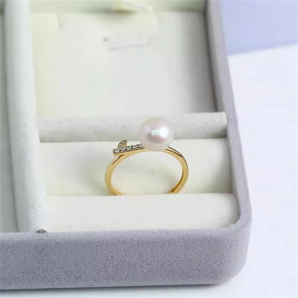 

Solid S925 Sterling Silver Pearl Ring Settings Findings & Accessories - for Jewelry Making Bulk Wholesale Craft Supplies 6-8mm