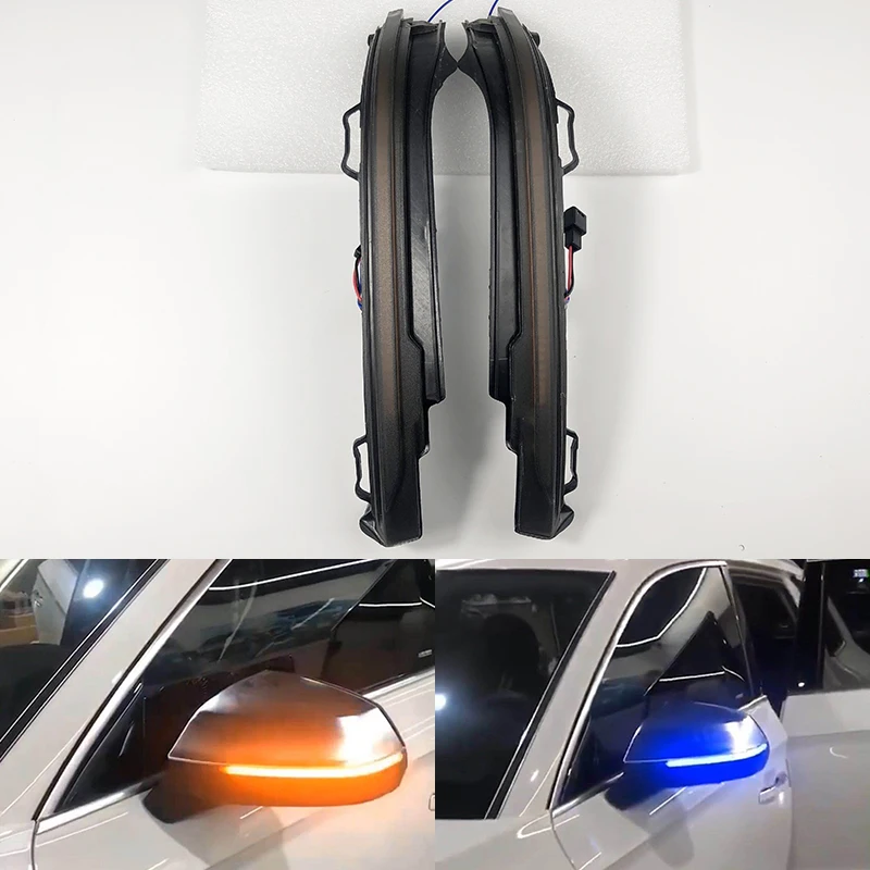 

Blue Dynamic Side Mirror LED Blinker For Audi Q5 FY Q5L Q7 4M Turning Signal Lamp 2016 2017 2018 2019 New Q5 Q7 Indicator