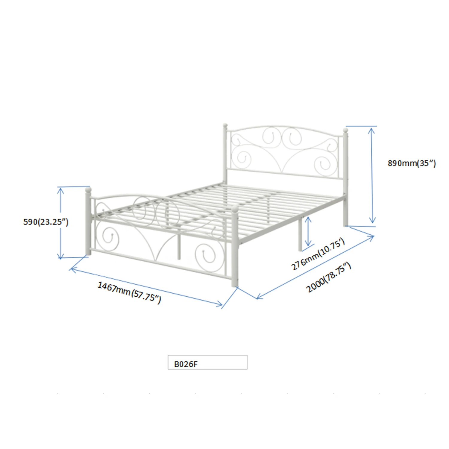 KOMPLETTES METALLBETT