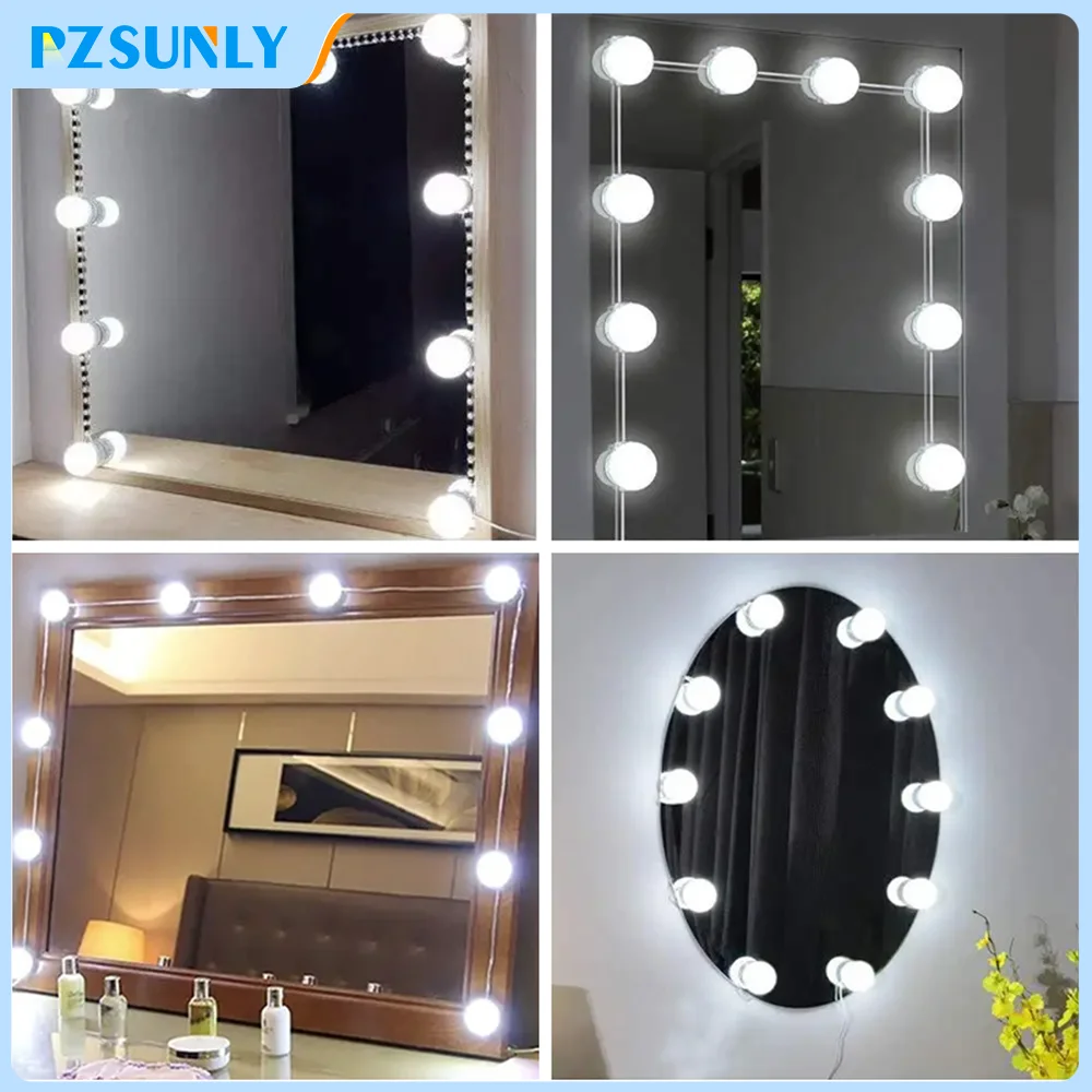 Makeup Mirror LED Light Bulbs Vanity Lights USB 12V Bathroom Dressing Table Lighting Dimmable LED Vanity Light For Mirror Light
