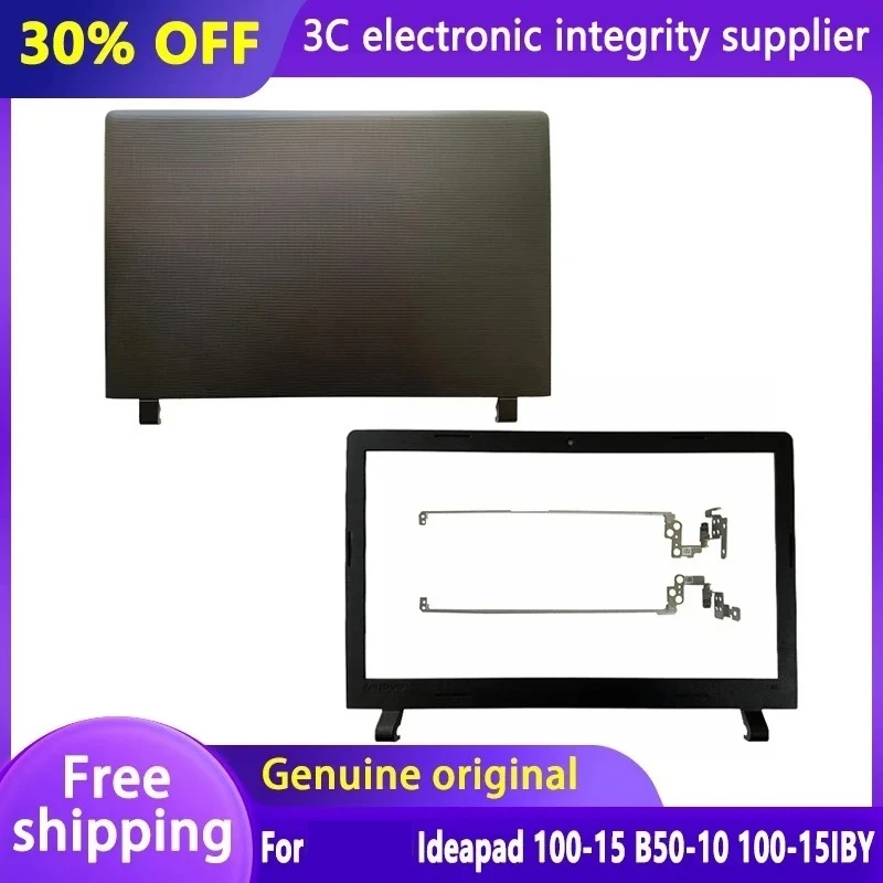 

New Laptop For Ideapad 100-15 B50-10 100-15IBY LCD Back Cover Front Bezel LCD Hinges L&R Top Rear Lid Frame Housing Black