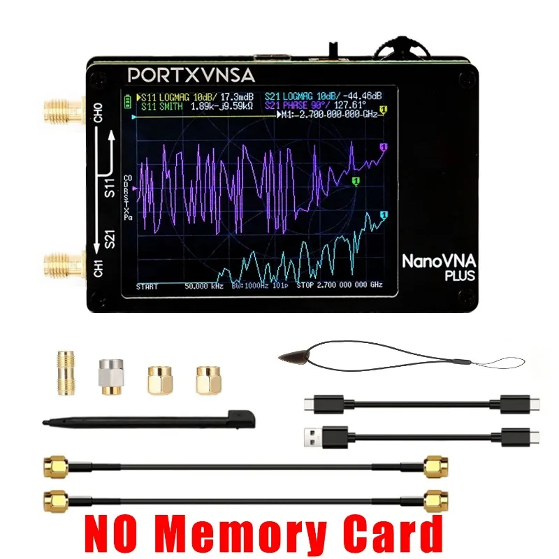 New Upgraded NanoVNA 50kHz-2.7GHz Vector Network Antenna Analyzer 2.8