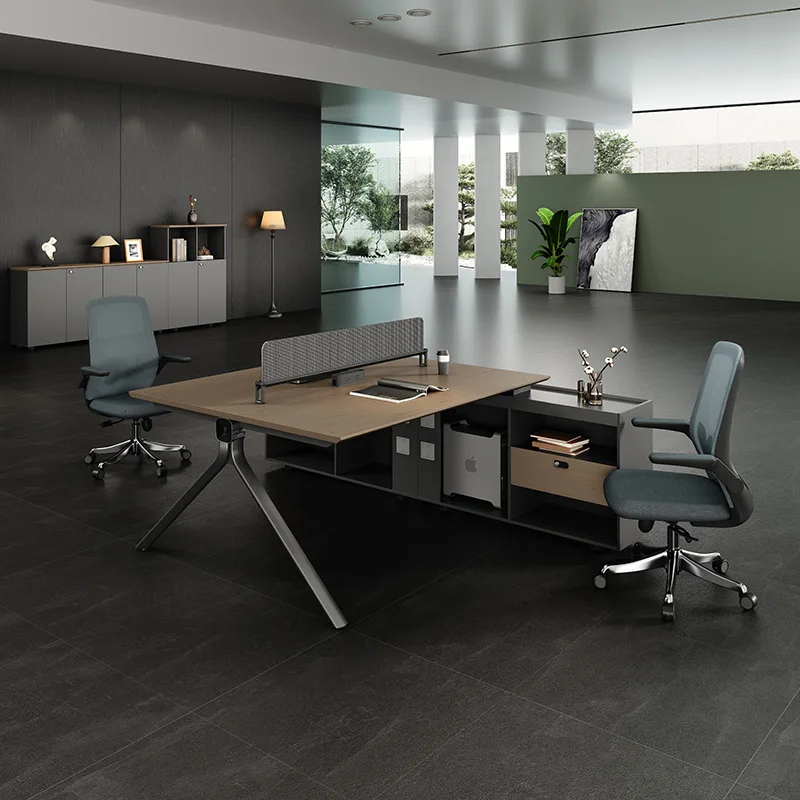 High-end staff desk Modern office staff can determine the station card space Simple office desk and chair combination