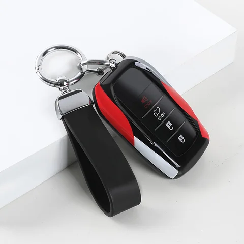 Чехол для автомобильного ключа из ABS+TPU для Toyota GR RAV4, Crown, Hilux, Fortuner, Corolla SE, Camry, Yaris, Land Cruiser, Prado, Venza, аксессуар