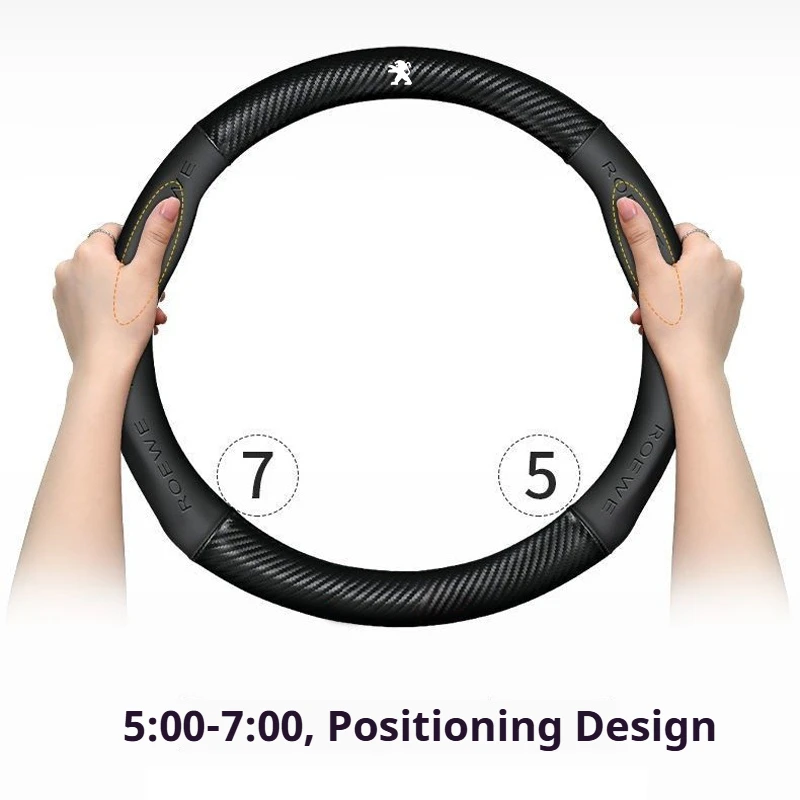 

Carbon Fiber Steering Wheel Cover For Peugeot 106 107 108 206 207 208 301 307 308 406 407 408 508 607 2008 3008 4008 5008 GT RCZ