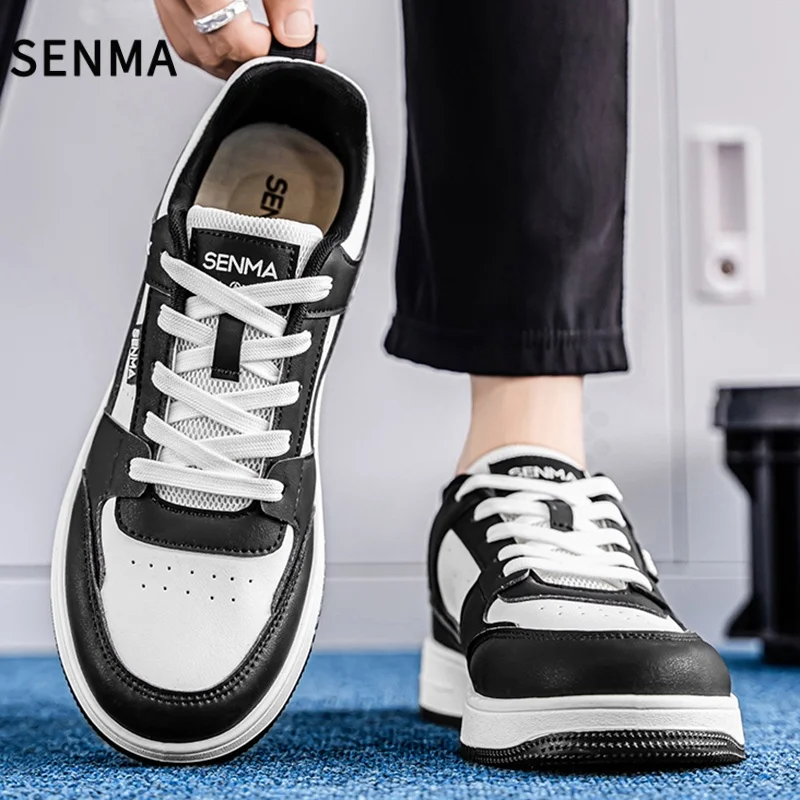 SENMA Men's Shoes 2025 Autumn New Original Sports Board Shoes Breathable Versatile Casual Flat Shoes Trendy Skateboard Shoes