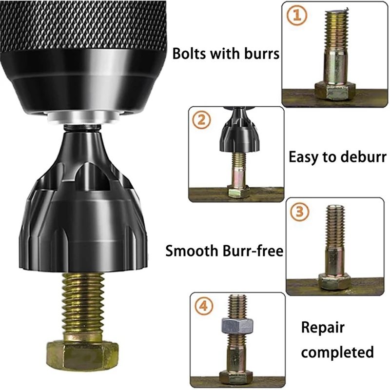 All Thread Deburring Tool, Reburring Chamfering Broca com Lâmina De Carboneto De Tungstênio, Pacote 2