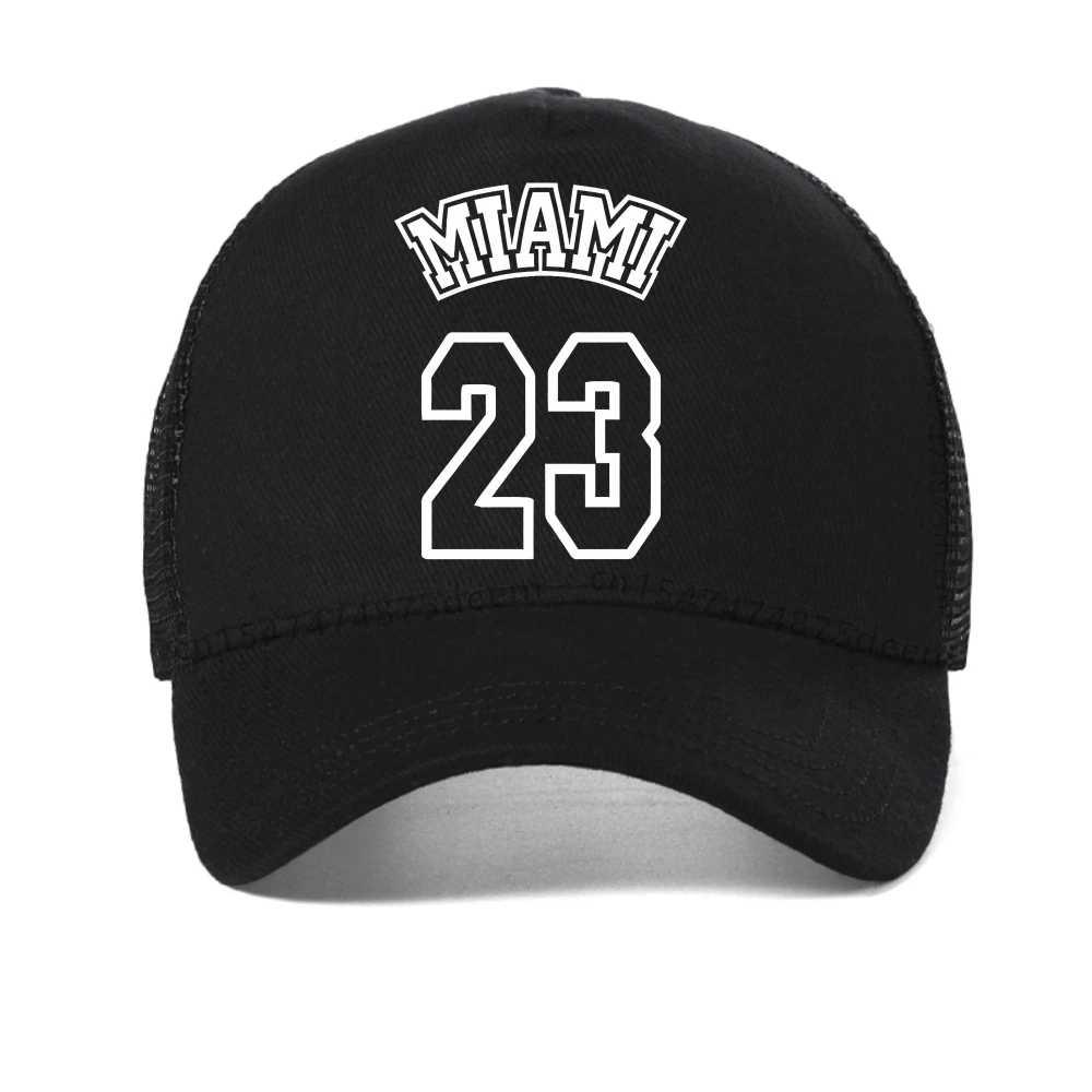 Men's cap Black Miami 23 Printed Casual Sports baseball cap Basketball Fans For Men Summer Fashion mesh Snapback hat sun hats
