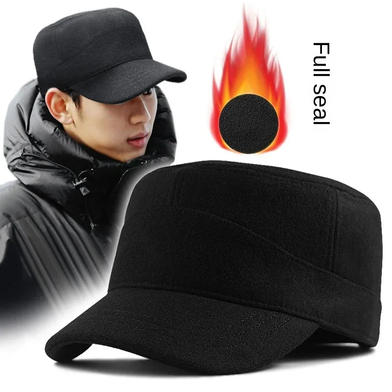 

Мужская бейсболка большого размера из шерстяного фетра, армейская плоская кепка, бейсболка на открытом воздухе, летняя полиэстеровая военная кепка больших размеров