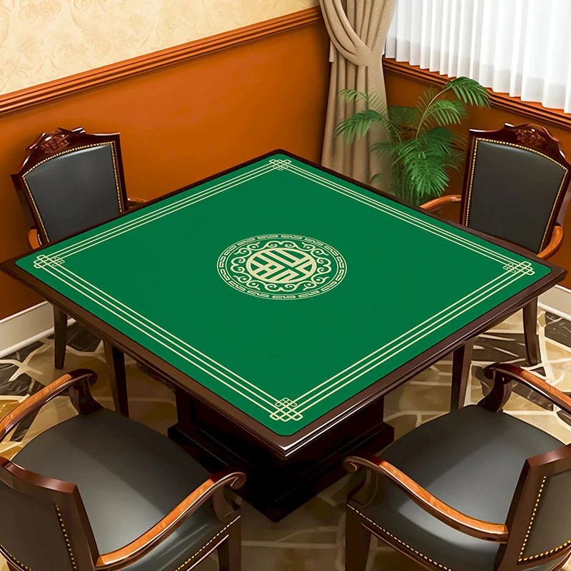 VIKAMA Decoration Mahjong Game Table Mat Non Slip Rubber Base Noise Reduction Square Tablecloth Washable Mat Home Decoration