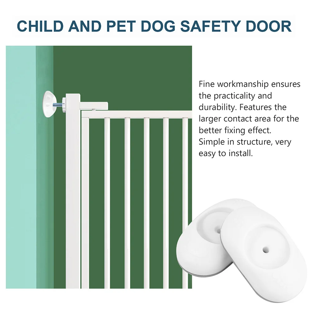 

4Pcs Safety Gate Wall Protector Exquisite Workmanship Practical Use Bar Fence Safety Gate Parts Baby Door Part
