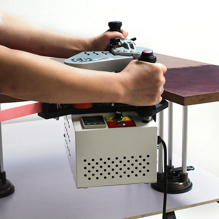 Bending Mechanical Glue Veneer Edge Banding Machine 45 Degree Curved Straight Wood Edge
