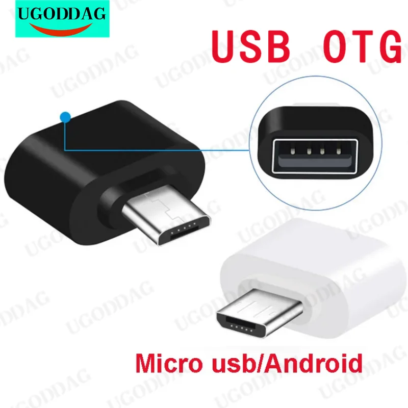 1/5PCS Micro Male To USB-A 2.0 Female Mini OTG  Data Connector Converter Cable Adapter For Tablet PC Android Mobile Phone Plug