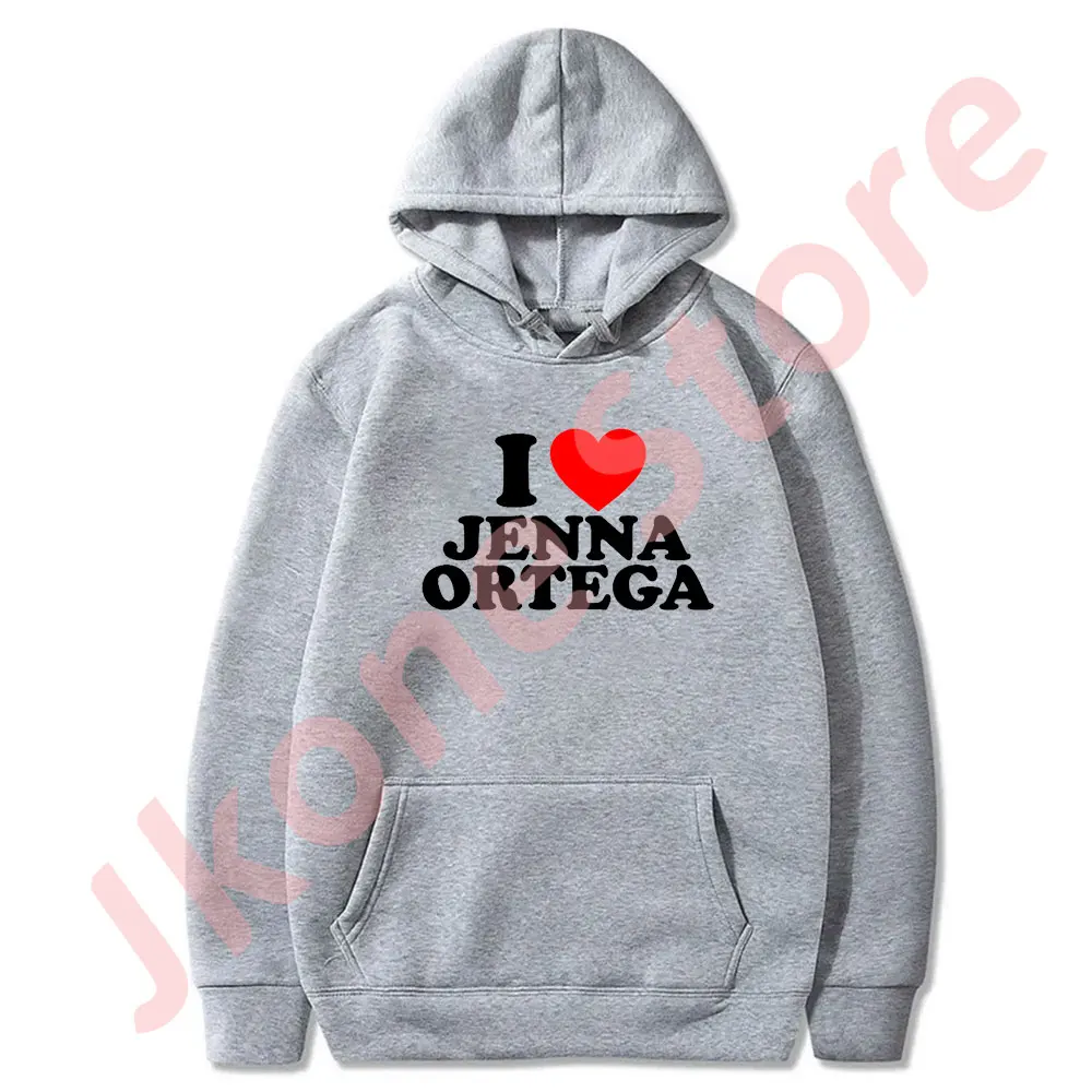 Ich liebe Jenna Ortega Hoodies Neue Logo Pullover Cosplay Frauen Männer Mode Casual Streetwear Sweatshirts