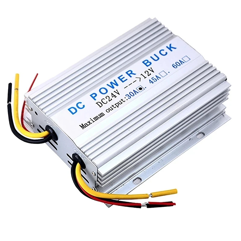 20A 30A DC 24V To DC 12V Auto Step Down Converter Regulator for Car Vehicle Boat Truck Van Power Inverter Adapter with Fan