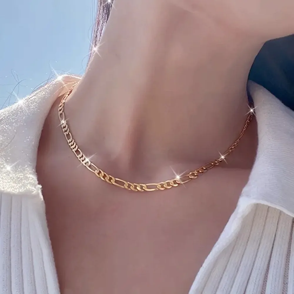 1/5PCS 2 5MM Gold Silver Necklace Adjustable 16 30 Inches Elegant Dainty Chain for Women Jewelry