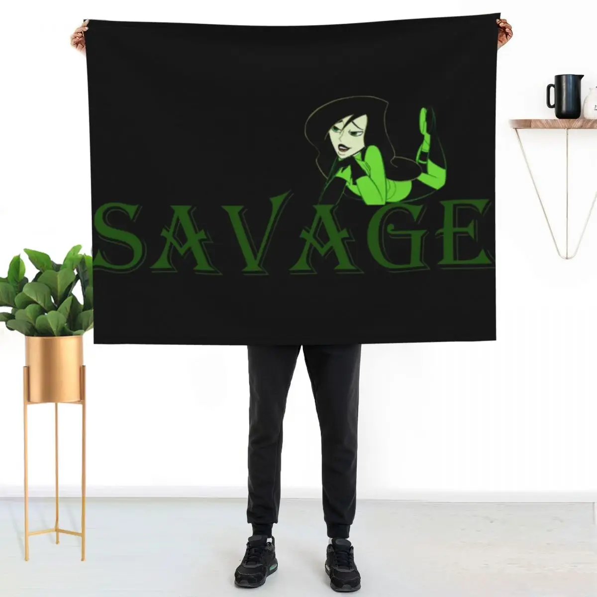 Savage Shego II Throw Blanket Stuffeds Single Loose Blankets For Baby For Sofa Thin Flannel Fabric Blankets