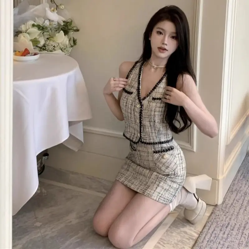 Conjunto de Dos Piezas con Fragancia E y Femenina, Diseño Sensacional, Talla Pequeña, Conjunto Cleto, Atuendos Mode...