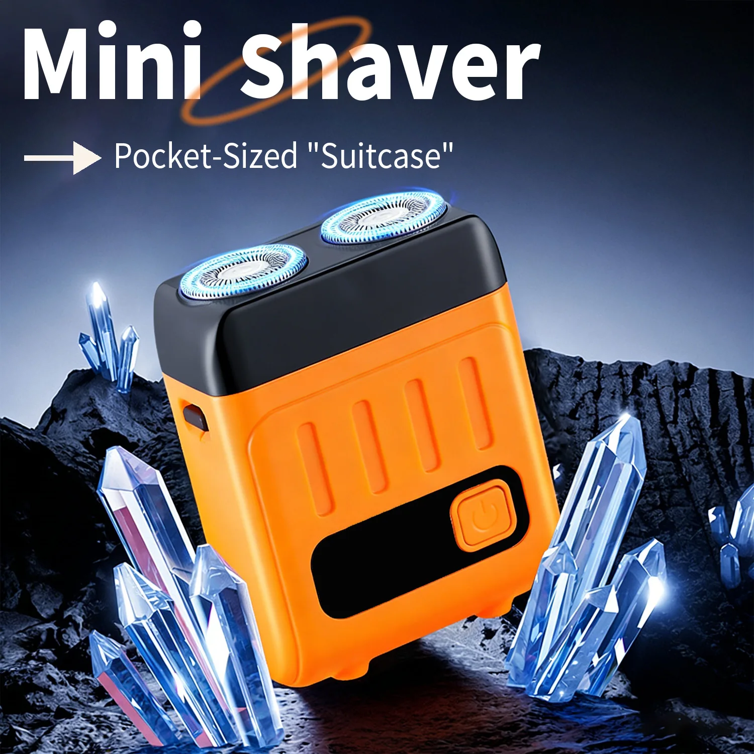 

Электробритва для мужчин, триммер для бороды, для влажного и сухого использования, с двумя лезвиями, USB-зарядка, миниатюрная портативная бритва для лица и бороды, для дома и путешествий