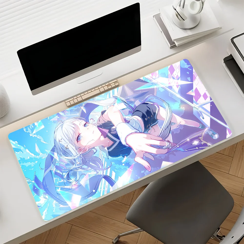 Cartoon Y-yoisaki K-kanade Game Mouse Pad Anti Slip Rubber Edge Locked Thickened Laptop Gaming Desk Mat