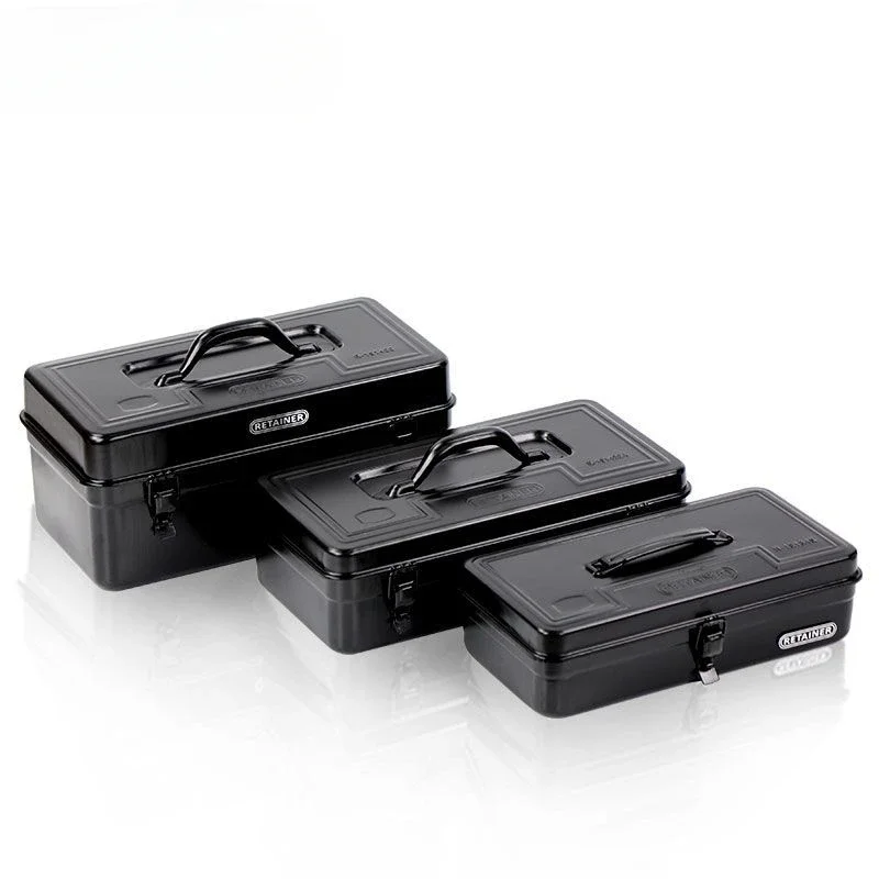 Portable Thickened Iron Tool Case Strong and Durable Multi-Function Tool Case Repair Tool Hardware Storage Box Waterproof Home