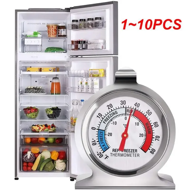 1~10PCS Stainless Steel Mini Fridge Thermometer Temperature Sensor DIAL High Accuracy Refrigerator Freezer -30 To 30°C For Home