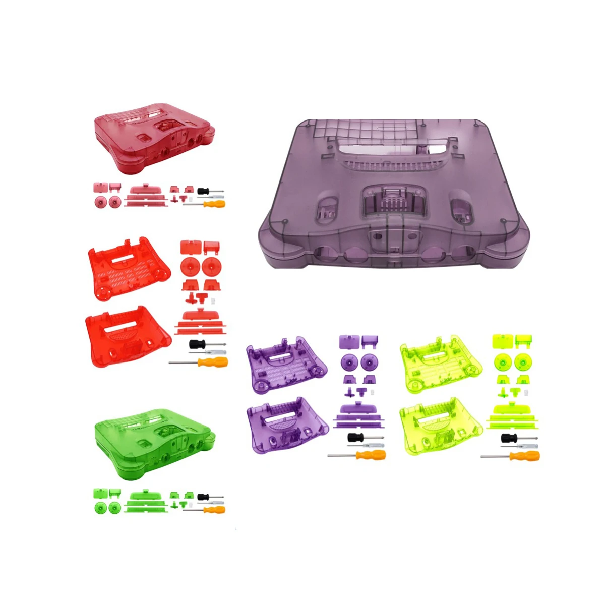 

Replacement Housing Shell For N64 Retro Video Game Console Translucent Case Protector Box Cover Gaming Accessories