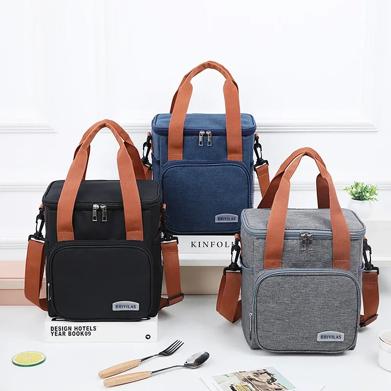 

Double-layer Heightened Thermal Insulation Bag, Crossbody Milk Bag,lunch Box Bag Portable Bento Bag,outdoor Picnic Bag,take-out.