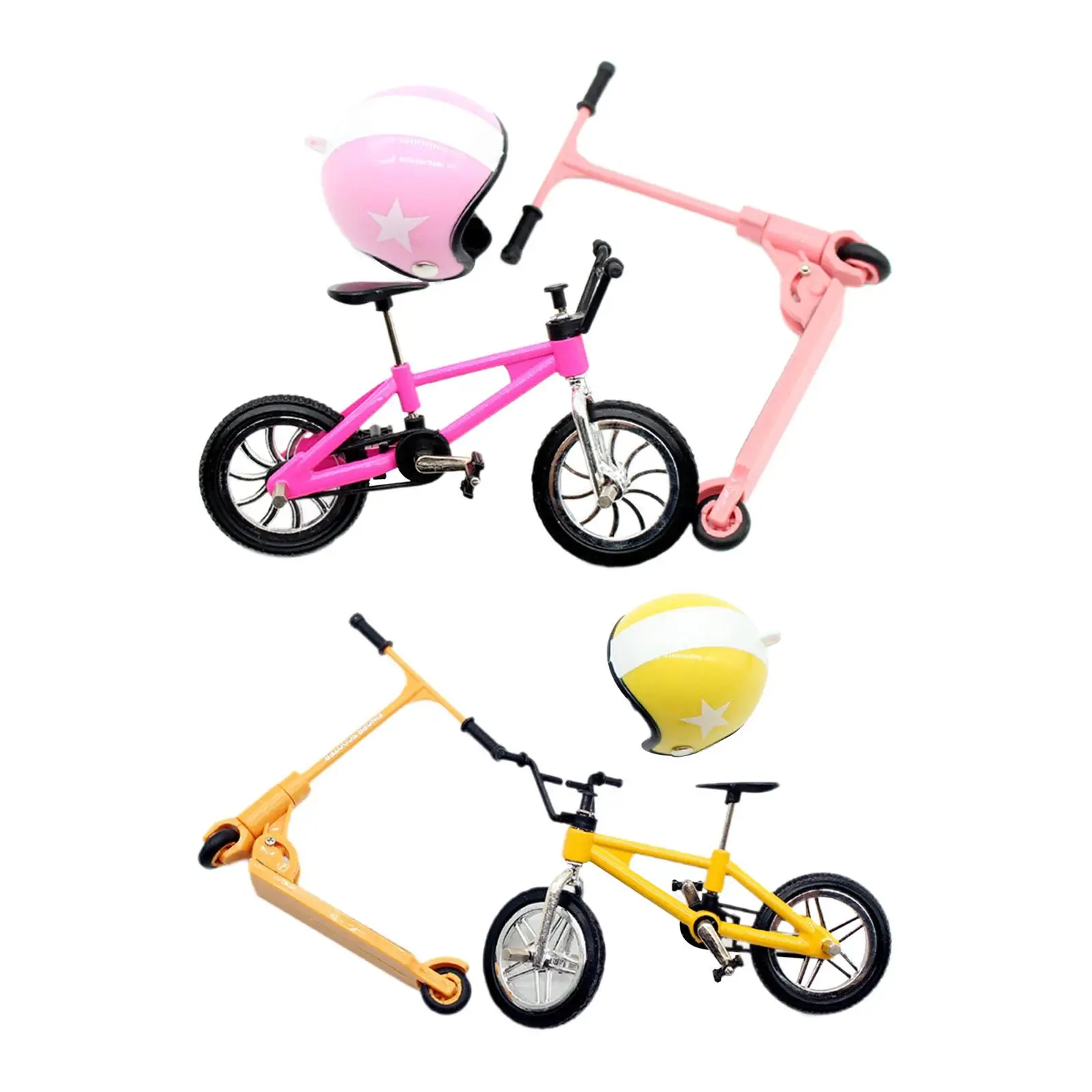 Mini Model Bicycle Toy Doll House Furniture Decoration Kids Toy 3D Bicycle Model Kit for Dollhouse Children Girls Adults Boys