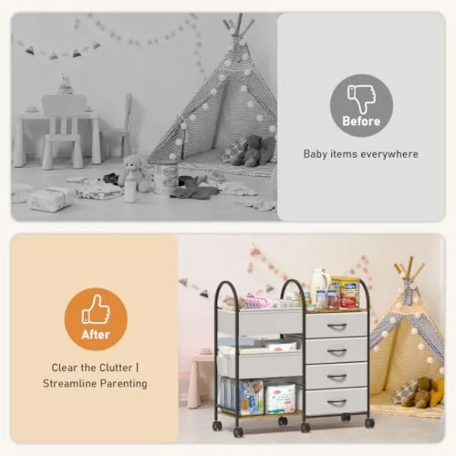 Baby Diaper Caddy Organizer Ca - Baby Nursery Storage บทวิจารณ์และราคา