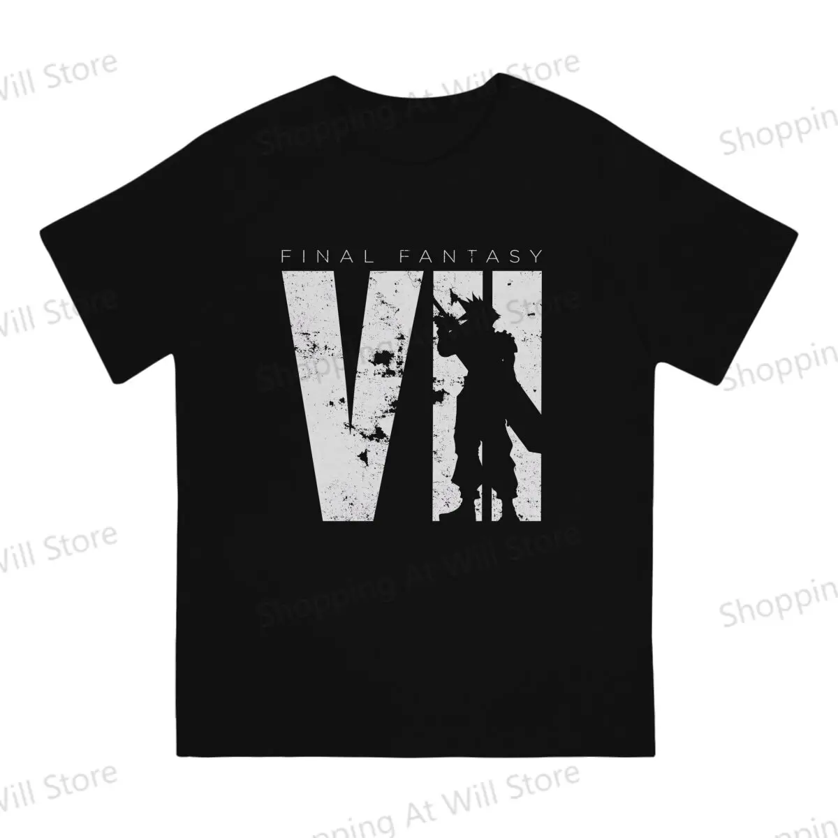 Hot selling in Summer Unisex T-shirts  Final Fantasy VII - Minimal Round neck short sleeved T-shirt Street Clothing S-6XL