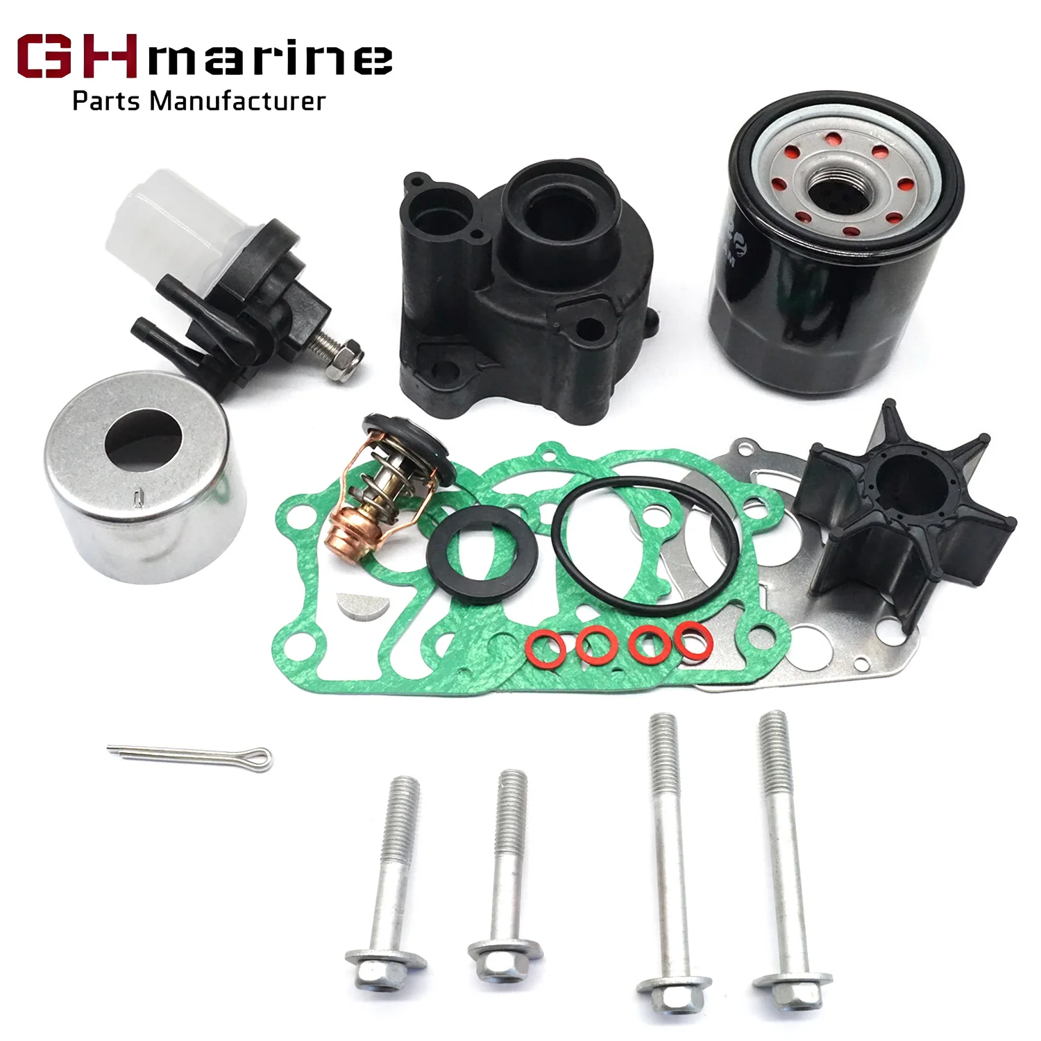 

Outboard Water Pump Maintenance Repair Kit 67F-W0078-00 Fit for Yamaha F80A F100A with Thermostat Fuel Filter 61N-24560-10