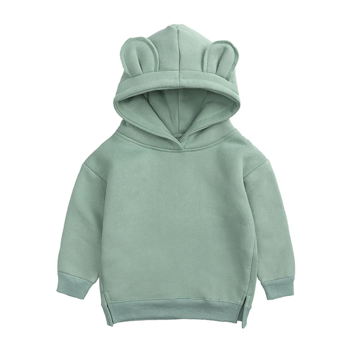 OVTRB Kids Cotton Pullover Fleece Hoodie Sweatshirt Toddler Cute Ears Long Sleeve Hooded Tops Boys Girls Children Autumn Clothes